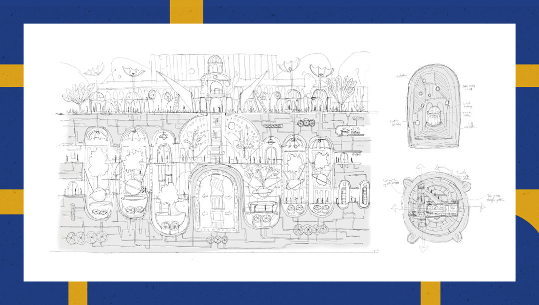 An early sketch of 'Sub/merged' (2020)